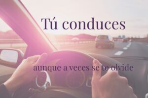 manos en volante metáfora del autobús ACT pensamientos